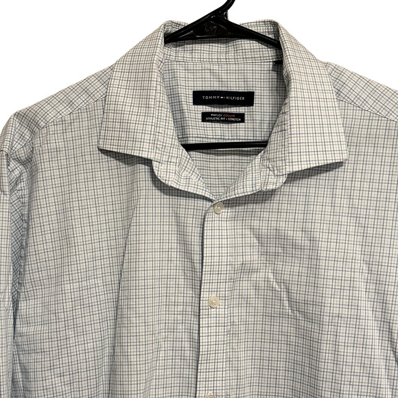 Tommy Hilfiger Mens Athletic Fit Long Sleeve Button Down Shirt - Size 17 - Picture 1 of 8